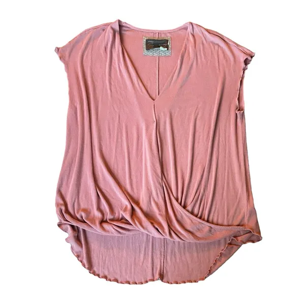 Anthropologie Saturday Sunday Ribbed Faux Wrap Flutter Top Size Medium‎ - Image 4