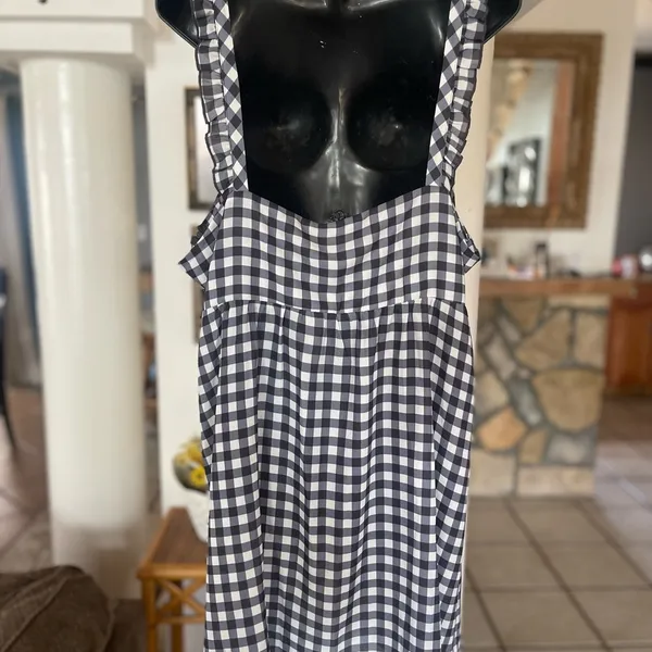 boohoo Ruffle Strap Gingham Smock Dress size 18 - Image 2