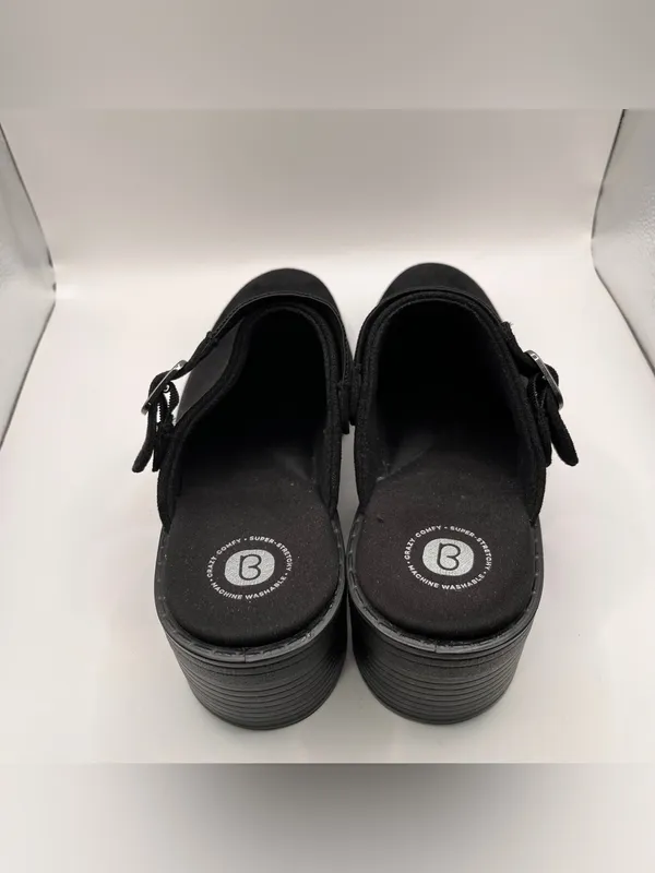 BZEES Open Book Women's Mules black size 10M slip on comfort - Image 7