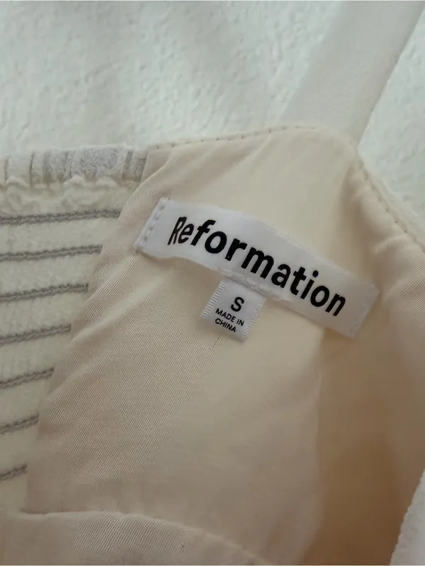 REFORMATION Avni Dress In White - Image 7