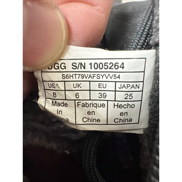UGG Kesey 1005264 Waterproof Moto Boots Women’s 8 Black Wool Lined Leather - Image 12