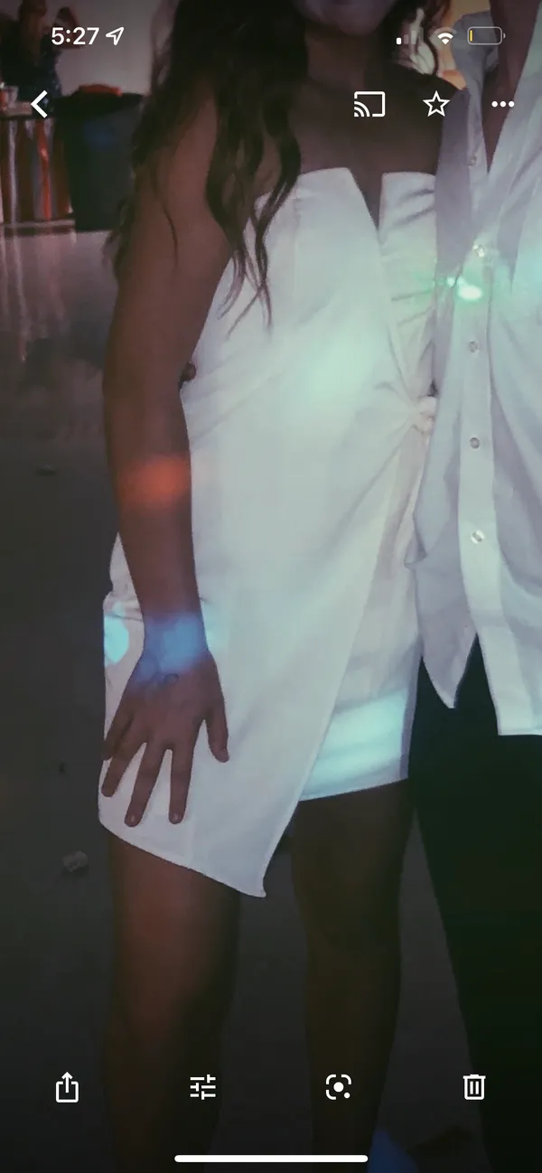 Dillards White/Cream Mini Dress - Image 4