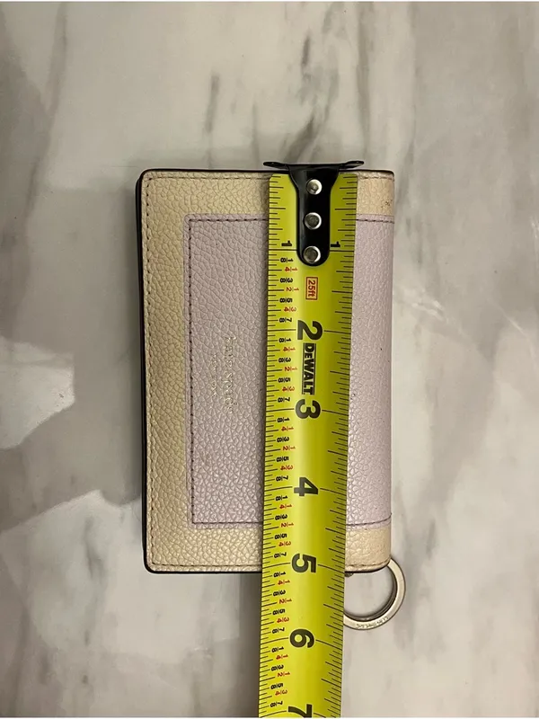 kate spade Two-Tone Pebbled Leather Bifold Wallet in Purple and Cream - Image 5