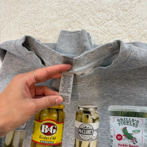 Unisex Pickle Jar Sweatshirt Crewneck Graphic Gray M Minimialist Fun Soft Goofy - Image 6