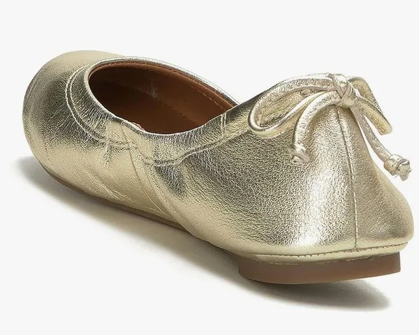 Lucky Brand Womens Emmolise Bow Slip On Ballet Flats gold in color size 5.5 NEW - Image 3