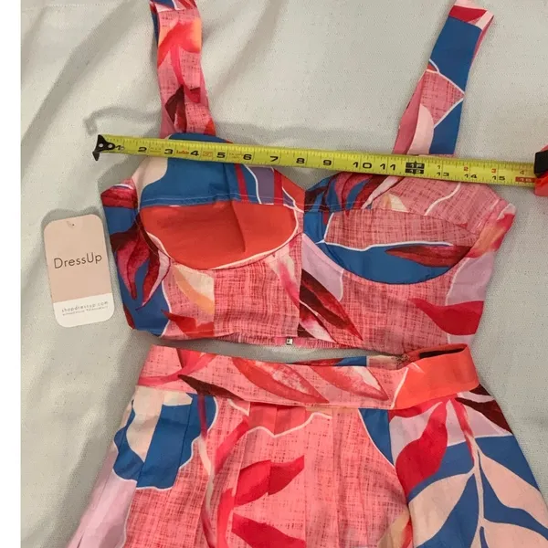 Dress Up Tropical‎ Floral two-piece set NWT size small - Image 3