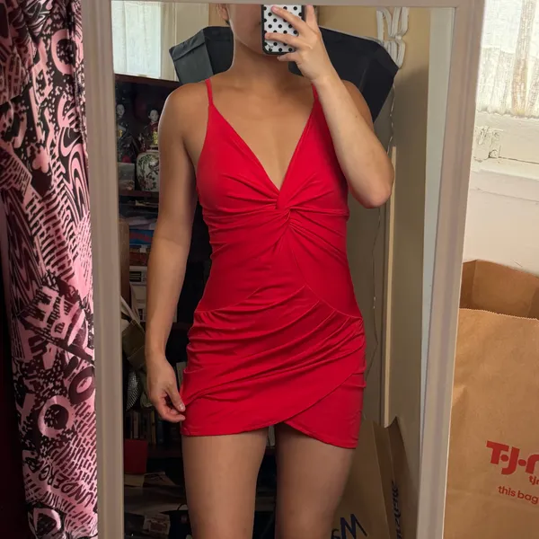 red mini dress - Image 2