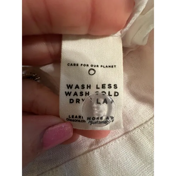 Glassons Skirt Womens 8 Size White Mini Wrap Euro Flax Linen Viscose #EE2-2‎ - Image 5