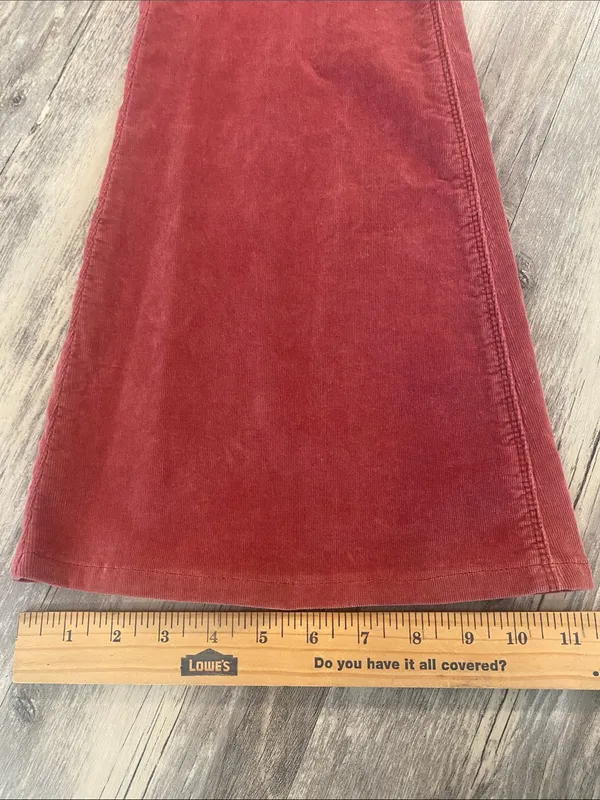 We The Free Pull On Flare Earthy Terracotta Corduroy Pants Size 31 - Image 5