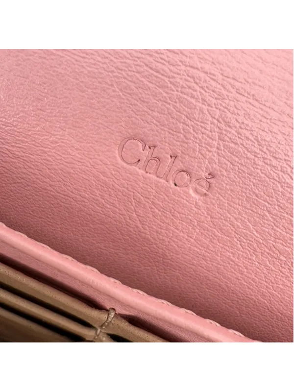 Rare Chloé Pink Horse Embroidered Leather Wallet Equestrian - Image 6