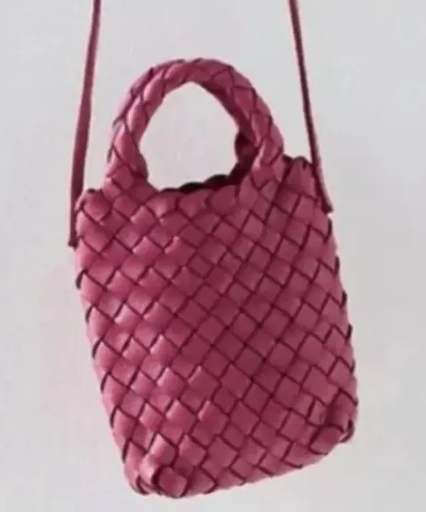 NWOT FREE PEOPLE woven hearts crossbody bag PINK - Image 6