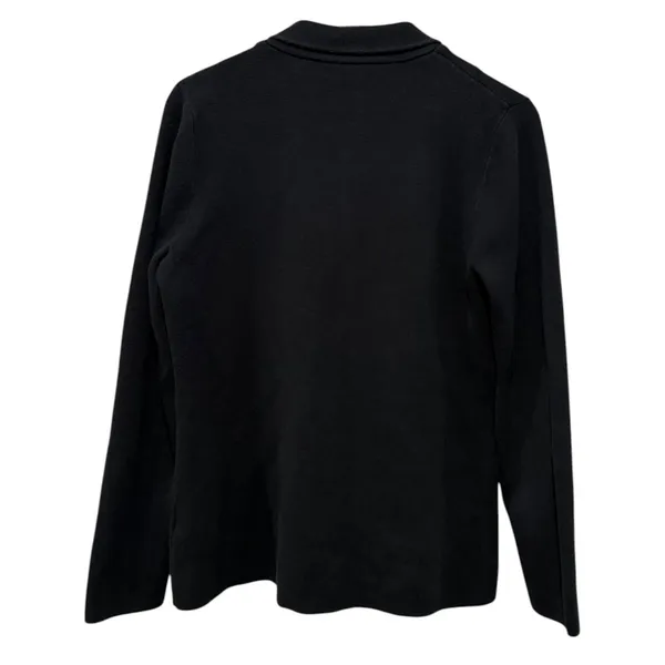J. Crew Schoolboy Sweater Blazer Women Sz M Black 100% Cotton Preppy Academia - Image 2
