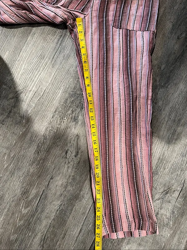 Free People Freya Stripe Overalls. NWT. Mauve combo - Image 15