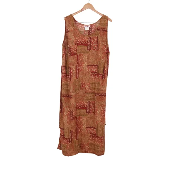 R&K Originals Dress Set Women 16W Russet Crochet Cardigan Maxi NEW - Image 2