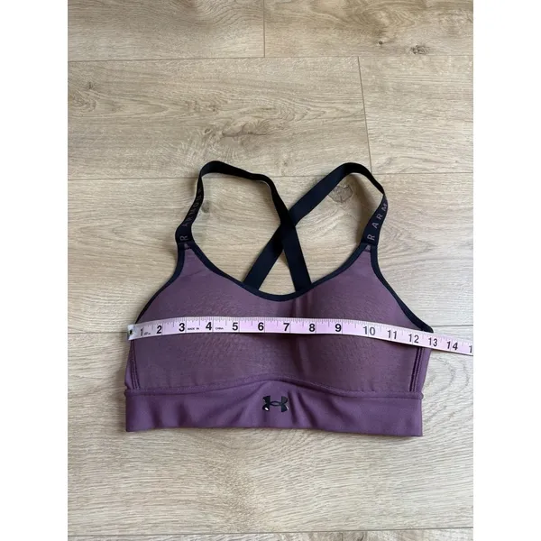 EUC Under Armour Women Sports Bra Purple Fitted Wireless Racerback size XS - Image 5