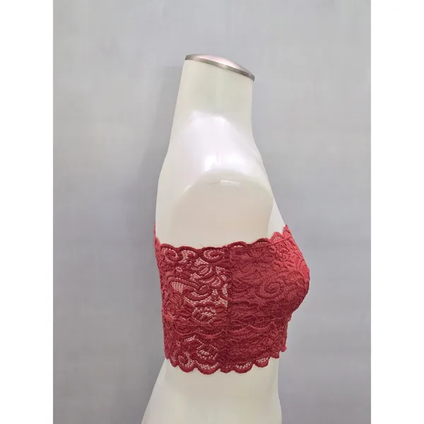 Love Tree Whimsy Romantic Boudoir Bridal Cottage Lingerie Lace Bandeau Small - Image 4