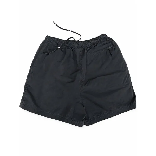 Vintage 90s ProSpirit Black Nylon Athletic Shorts Size M Drawstring Zip Pocket - Image 2