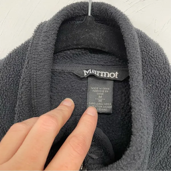 Marmot Black Fleece Full Zip Jacket Lightweight Women’s Medium Fall Casual - Image 6