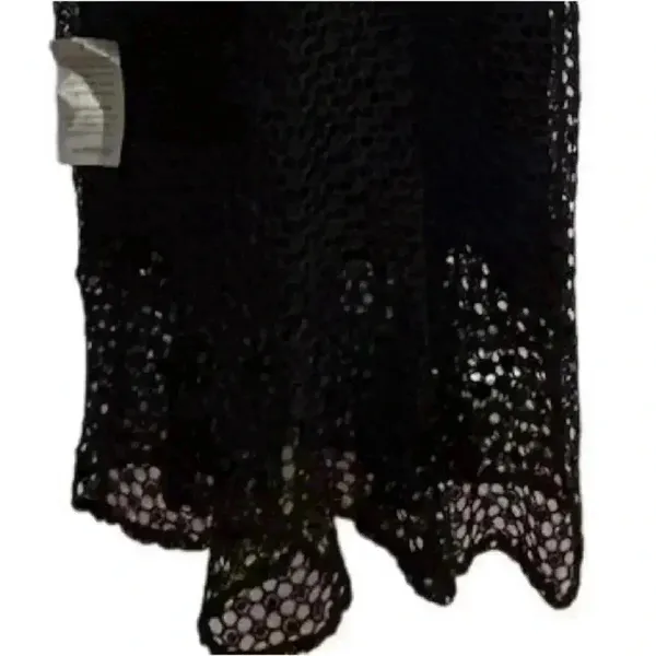 Lulus Women's XL Black Crochet‎ Sleeveless V-Neck Midi Dress-NWT - Image 6