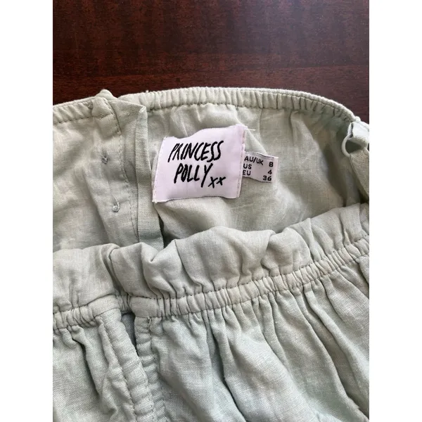 Princess Polly Of Love Mini Dress Sage Size 4 - Image 10