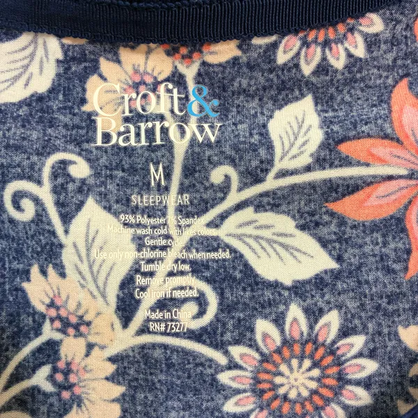 Croft & Barrow Sleepwear Pajama Set Medium Tank & Shorts - Image 3