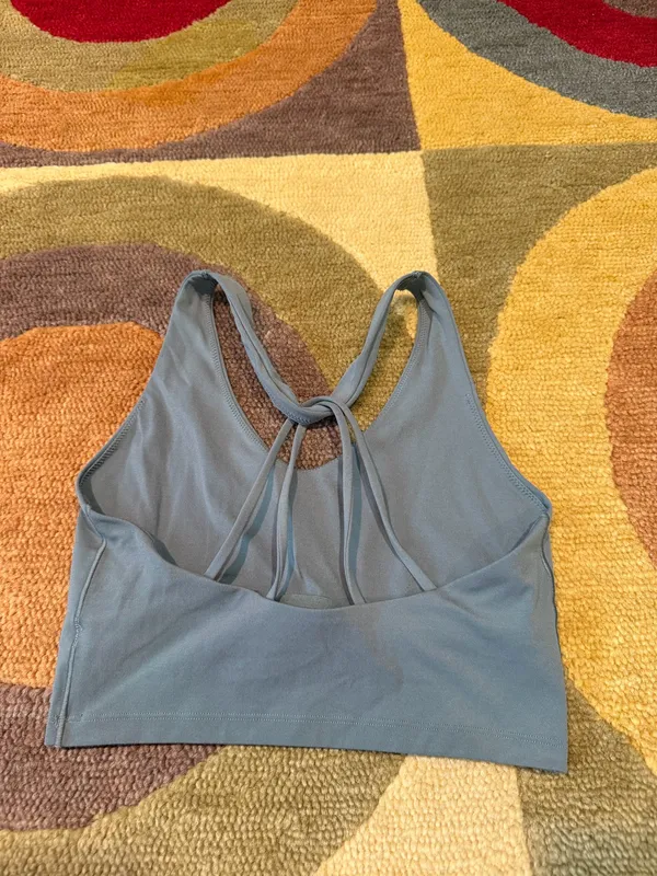 Offline by Aerie Real Me Least Support Longline Sports Bra / Crop Tank Olive S - Image 2