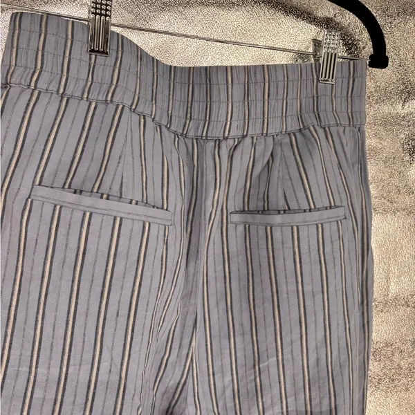 NWOT Urban Outfitters Blue Stripe Cropped High Waist Pants - Image 5