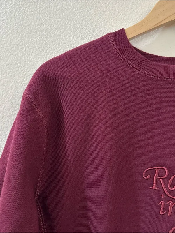 Adele Rolling In The Deep Embroidered‎ Crewneck Sweatshirt Burgundy Size M Merch - Image 4