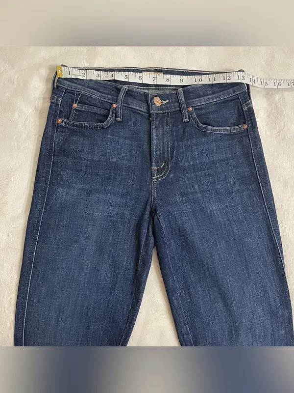 MOTHER Straight Leg The Rascal Skimp Jeans in Dark Blue Wash Size 26 - Image 7