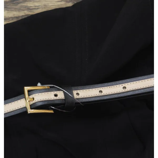 Tommy Hilfiger Womens Pleated Belted Knit Fit Flare Dress A4JJ1AST Black 2 - Image 9