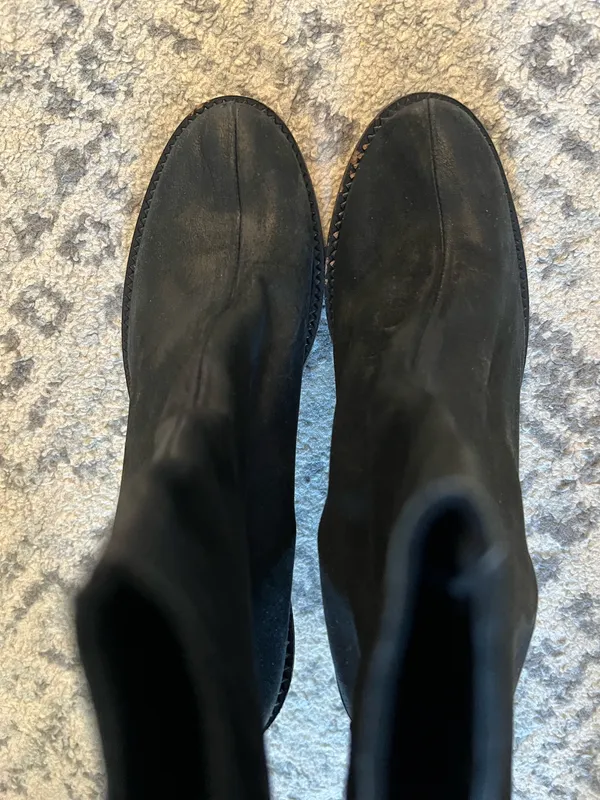 Free People Black Leather Ankle Boots - Image 8
