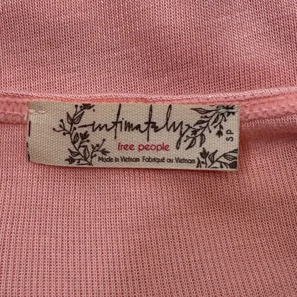 NWT Free People Intimately Homebody Boat Neck Bodysuit Pink Salt Size Small‎ - Image 4