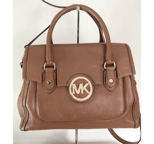 Margo Tan Leather Satchel Bag - Image 3