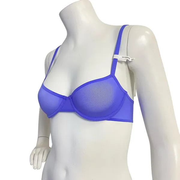 Aerie Smoothez Microfiber Unlined Balconette Bra Purple 32C‎ Underwire NWT - Image 2