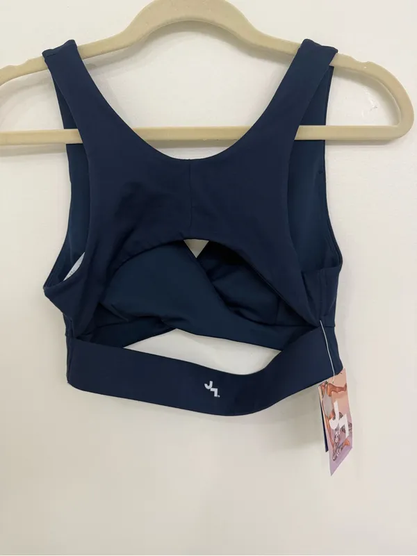 JoyLab Deep Navy Wrap-Front Sports Bra Size Small NWT - Image 2