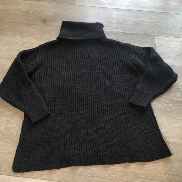 For The Republic Black Chunky Knit Turtleneck Long Sleeve Sweater Womens Size S - Image 2