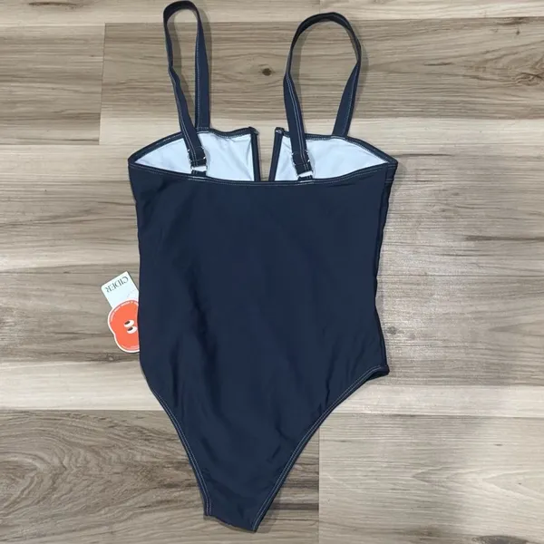 NEW Cider V-neck Stitch One Piece Swimsuit Women’s Small - Image 5
