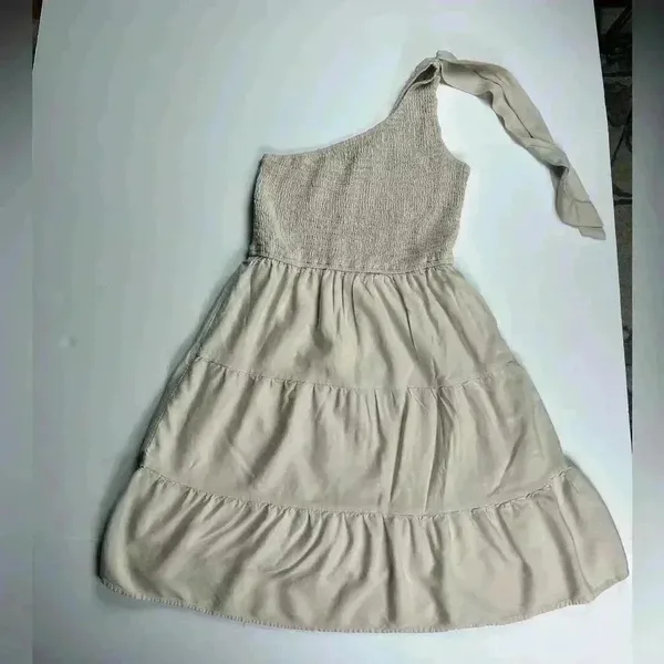 ZESICA Women's‎ Summer Boho One Shoulder Sleeveless Dress- ruffle- Size Small - Image 4
