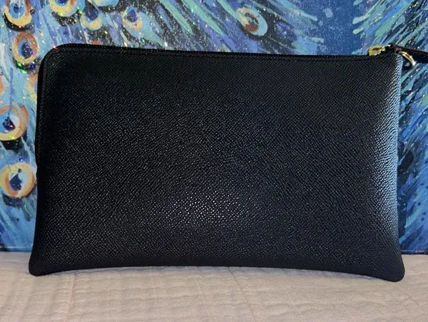 Coach Storypatch Navy Zippered Pouch - Image 5