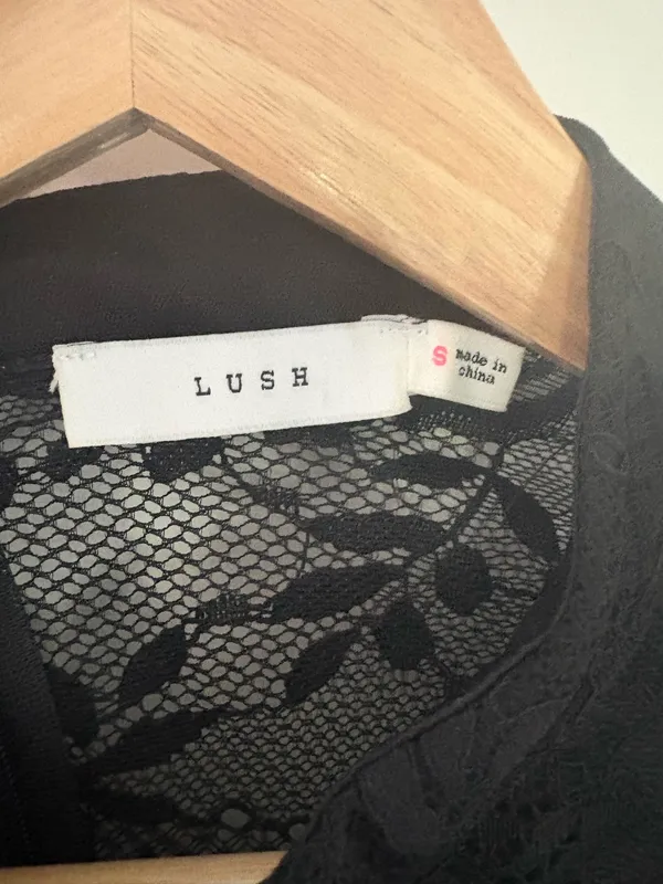 Lush Black Lace Dress - Image 3