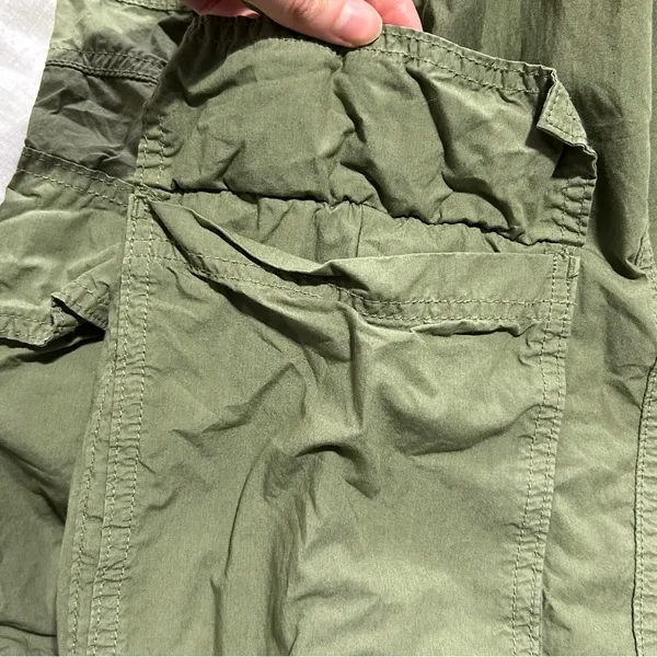Aerie High Waisted Go For It Baggy Cargo Pants Olive Green Size XS Grunge - Image 11