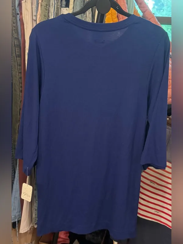 NWT Free People Free-Est Good Feels Tee Mini Dress - blue Poseidon navy - Small - Image 10