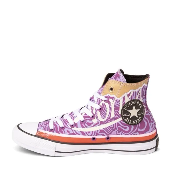 NEW Wonka x‎ Converse Chuck Taylor High Swirl Pixel Purple Novelty M6.5 W8.5 - Image 6