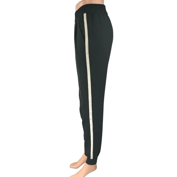 Joie Women Black White High Waisted Pull On Athletic Jogger Sweat Pants Size XS - Image 3