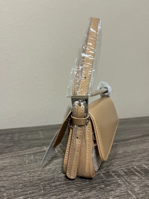 Mini Beige Shoulder Bag Tan - Image 2
