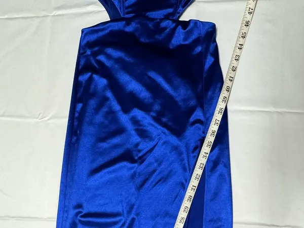 Lucy‎ in the Sky Satin Cutout Corset Maxi in Blue - Size S - NEW Without Tag. - Image 10