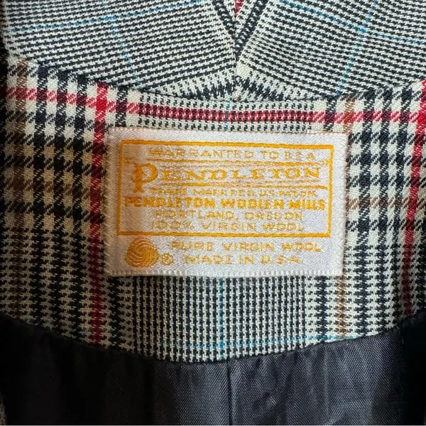 Vintage Pendleton Women’s‎ Plaid Blazer Size 8 - Image 4