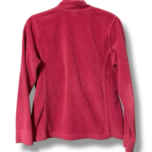 L.L. Bean women’s size small pullover fleece 1/4 zip jacket sweater coral salmon - Image 2