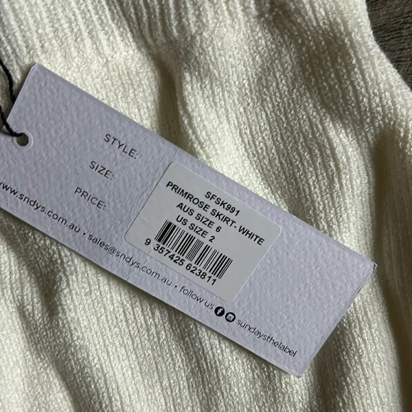 Sundays primrose skirt in white - Image 3