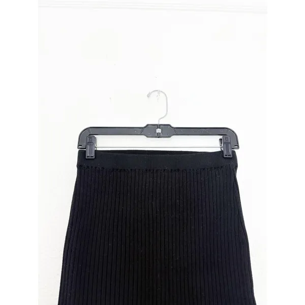 Free People Beach Black Callie Ribbed Mini Skirt Size XS Classic Preppy Knit - Image 5